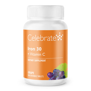 Hierro 30 mg + Vitamina C, Masticabile Tabletas, Grape