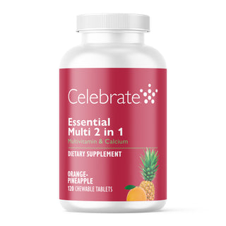 Essential Multi 2 em 1 Multivitamínico com Cálcio, Mastigável