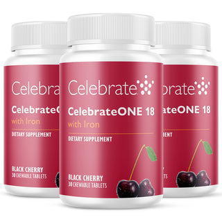 CelebrateONE 18 Multivitamínico Bariátrico de toma única diária com Ferro, Mastigável