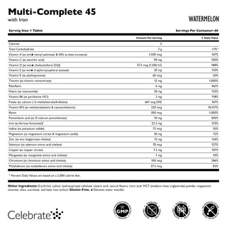 Multi-Complete 45 Bariatric Mastigável Multivitamínico com Ferro 