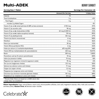 Vitamina Multi-ADEK Hierro Sin