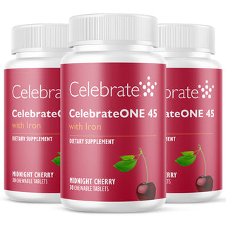 CelebrateONE 45 Multivitamínico Bariátrico de toma única diária com Ferro, Mastigável