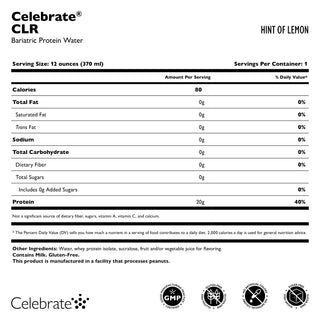 Celebrate® CLR 20g Proteína Água