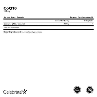 CoQ10 (Coenzima Q10), 100mg, Cápsulas