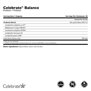 Celebrate® BALANCE Probiótico + Prebiótico