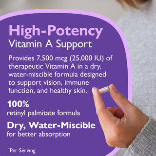 Vitamina A 7.500mcg (25.000 UI), Cápsulas