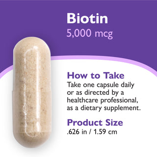 Biotina 5.000 mcg, Cápsulas