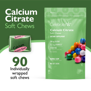 Cálcio Citrato, mastigações moles