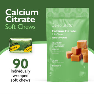 Cálcio Citrato, mastigações moles