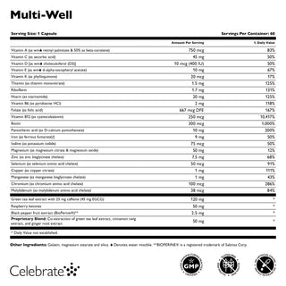 Multivitamina Multi-Poço para Perda de Peso, Cápsulas 