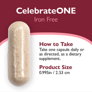 CelebrateONE Once Daily Bariatric Multivitamin sem Ferro, Cápsulas