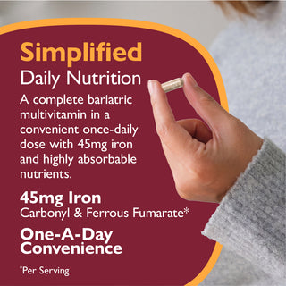 CelebrateONE 45 Multivitamínico Bariátrico de toma única diária com Ferro, Cápsulas