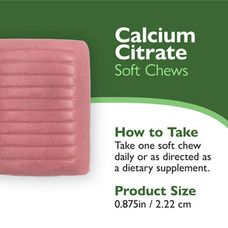 Cálcio Citrato, mastigações moles