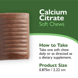 Cálcio Citrato, mastigações moles