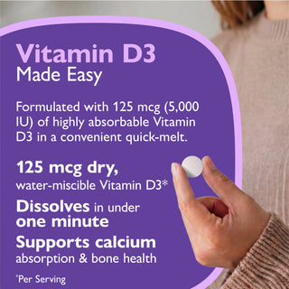Vitamina D3 125mcg (5.000 UI), Fusão rápida, Orange