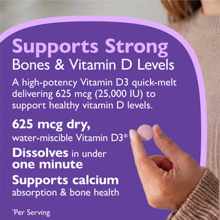 Vitamina D3 625mcg (25.000 UI), Fusão rápida, Berry