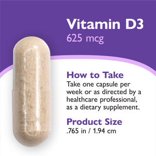 Vitamina D3 625mcg (25.000 UI), Cápsulas