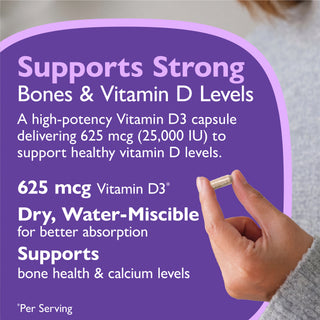 Vitamina D3 625mcg (25.000 UI), Cápsulas