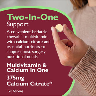 Essential Multi 2 em 1 Multivitamínico com Cálcio, Mastigável
