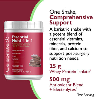 Essential Multi 4 em 1 Multivitamínico com Cálcio + Proteína, Pó