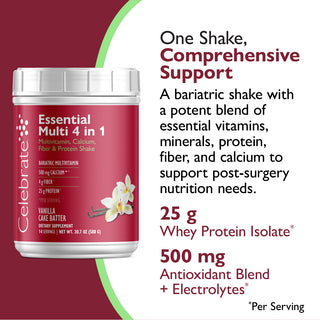 Essential Multi 4 em 1 Multivitamínico com Cálcio + Proteína, Pó