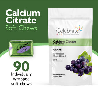 Cálcio Citrato, mastigações moles