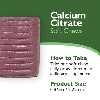 Cálcio Citrato, mastigações moles