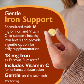 Ferro 18 mg + Vitamina C, Mastigável, Orange 