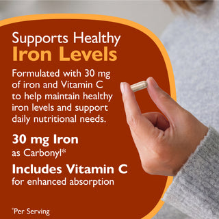 Ferro 30 mg + Vitamina C, Cápsulas 
