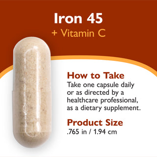 Ferro 45 mg + Vitamina C, Cápsulas