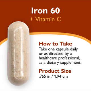 Ferro 60 mg + Vitamina C, Cápsulas