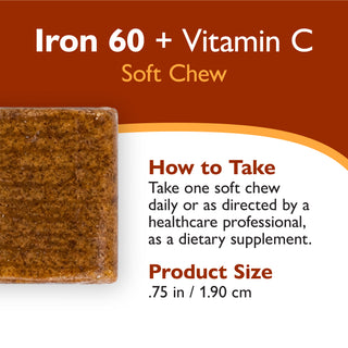 Ferro 60 mg + Vitamina C, mastigável, Twisted Citrus