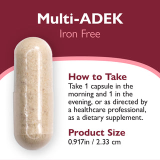 Vitamina Multi-ADEK sem Ferro, Cápsulas