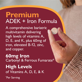 Vitamina Multi-ADEK com 60mg Ferro, Mastigável, Grape