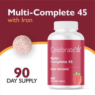 Multi-Complete 45 Bariatric Multivitamin with Ferro, Mastigável