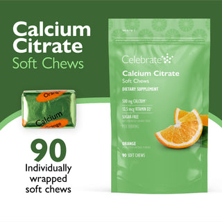 Cálcio Citrato, mastigações moles