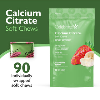 Cálcio Citrato, mastigações moles