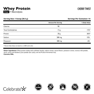 Celebrate Whey Proteína Clear + Eletrólitos 