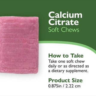 Cálcio Citrato, mastigações moles