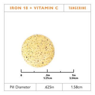 Ferro 18 mg + Vitamina C, Mastigável Comprimidos, Orange