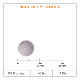 Hierro 30 mg + Vitamina C No-Masticabile Tableta 